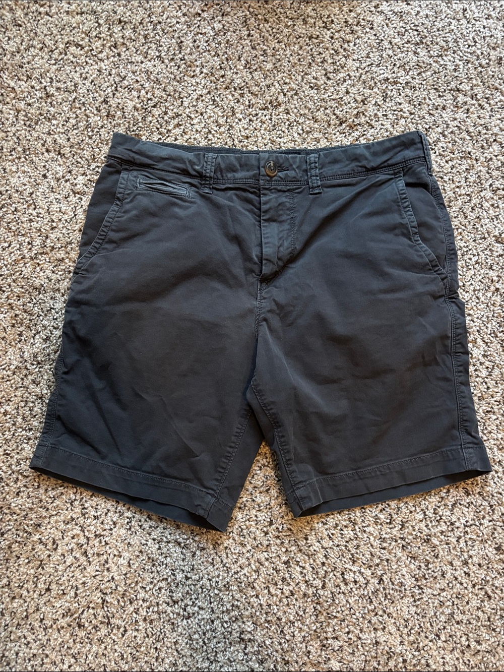 American Eagle Outfitters Men's Flat Front Shorts Slim Fit - Charcoal
